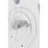 Brass Silver Color Zircon Stone 3-Piece Row Women's Cartilage Earrings