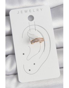 Brass Gold Color Zircon Stone Women's Cartilage Earring