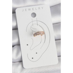 Brass Gold Color Zircon Stone Women's Cartilage Earring