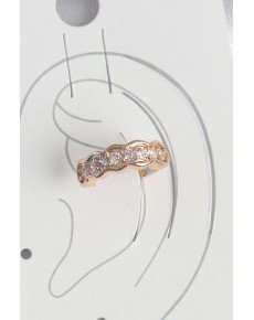 Brass Gold Color Zircon Stone Women's Cartilage Earring