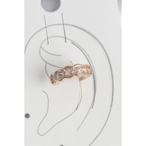 Brass Gold Color Zircon Stone Women's Cartilage Earring