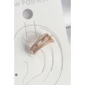 Brass Gold Color Zircon Stone 3-Piece Row Model Women s Cartilage Earrings