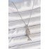 316L Steel Chain Silver Color Zircon Stone Fish Figure Necklace