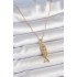 316L Steel Chain Gold Color Zircon Stone Fish Figure Necklace