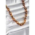 Leopard Patterned Mica Chain Women s Necklace Leopard Patterned Mica Chain Women s Necklace