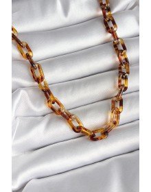 Leopard Pattern Mica Chain Women's Necklace