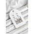 Brass Zircon Stone and Rectangular Figured Silver Color 3-Piece Women's Earring Set