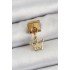 316L Steel Dangle Zircon Stone Queen Crown Model Gold Color Nomination Charm