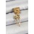 316L Steel Dangle Long Bow Model Gold Color Nomination Charm
