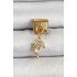316L Steel Dangle Zircon Stone Dolphin Model Gold Color Nomination Charm