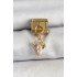 316L Steel Pendant Zircon Stone Crab Model Gold Color Nomination Charm