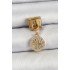 316L Steel Dangle Zircon Stone Tree of Life Model Gold Color Nomination Charm