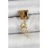 316L Steel Dangle Zircon Stone Jellyfish Model Gold Color Nomination Charm