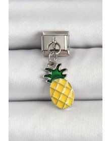 316L Steel Silver Color Pineapple Model Nomination Charm
