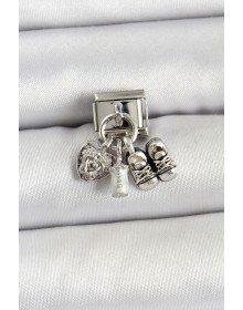 316L Steel Silver Color Baby Concept Nomination Charm