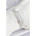 Brass Silver Color Barley Zircon Stone Women's Bracelet