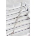 Brass Silver Color Zircon Stone Bone Model Women s Bracelet