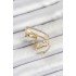 Brass Zircon Stone Compression Right Cartilage Gold Color Women's Earrings