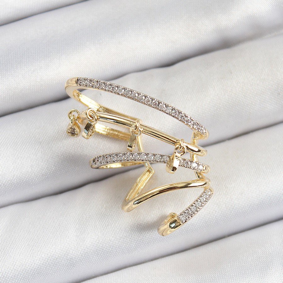 Brass Zircon Stone Compression Right Cartilage Gold Color Women s Earrings Brass Zircon Stone Compression Right Cartilage Gold Color Women s Earrings