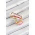 Brass Zircon Stone Red Orange Pink Compression Right Cartilage Gold Color Women's Earrings