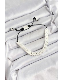 White Juju Women's Bracelet with Brass Lift