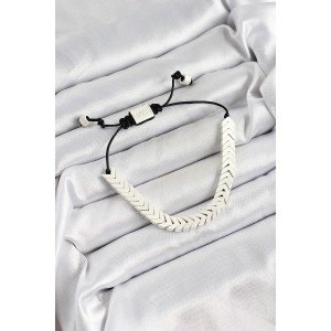 White Juju Women's Bracelet with Brass Lift
