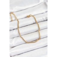 316L Steel Gold Color Braided Twist Chain Men's Bracelet