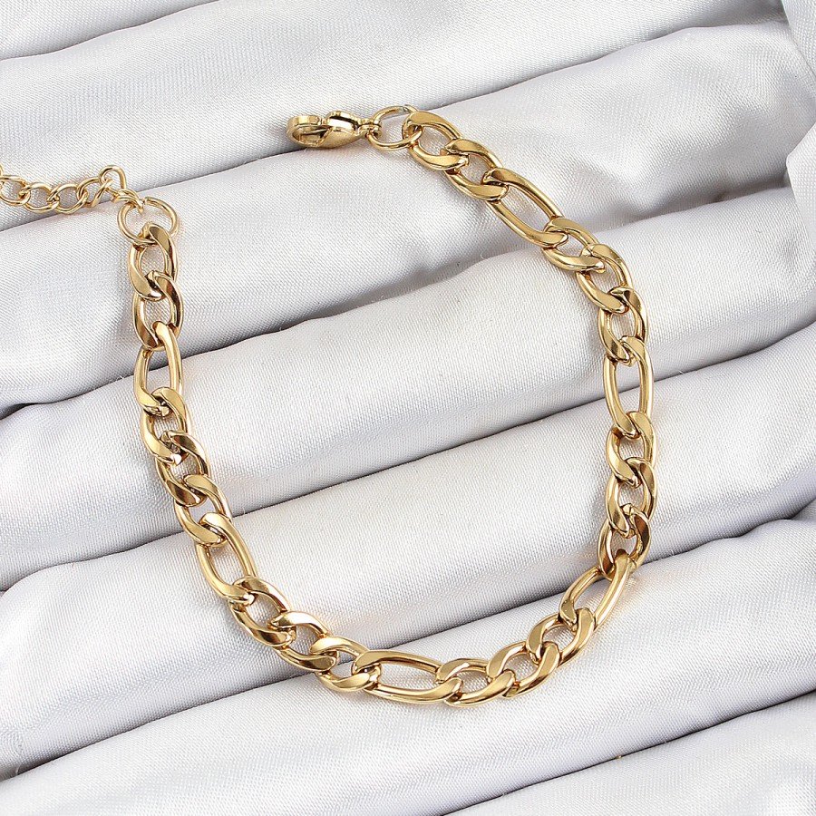 316L Steel Gold Color Chain Men s Bracelet