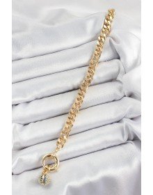 Brass Evil Eye Model Zircon Stone Gold Color VIP Series Women's Bracelet