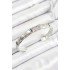 Brass Mixed Zircon Stone Flower Model Silver Color Open Bottom Women's Bracelet
