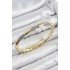 Brass Zircon Stone Bone Model Gold Color Vip Women's Bracelet