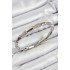 Brass Zircon Stone Bone Model Silver Color Vip Women's Bracelet