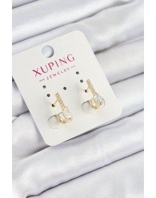 Xuping Zircon Stone I Model Gold Color Women's Earrings