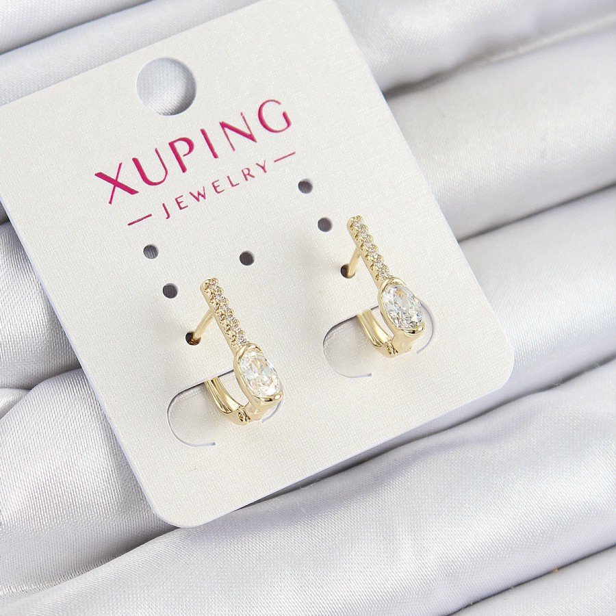 Xuping Zircon Stone I Model Gold Color Women s Earrings