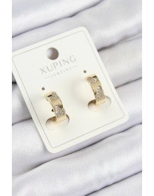 Xuping Zircon Stone Patterned Ring Model Gold Color Women's Earrings