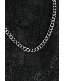 316L Steel Classic Oval Chain Model Silver Color Men's Necklace