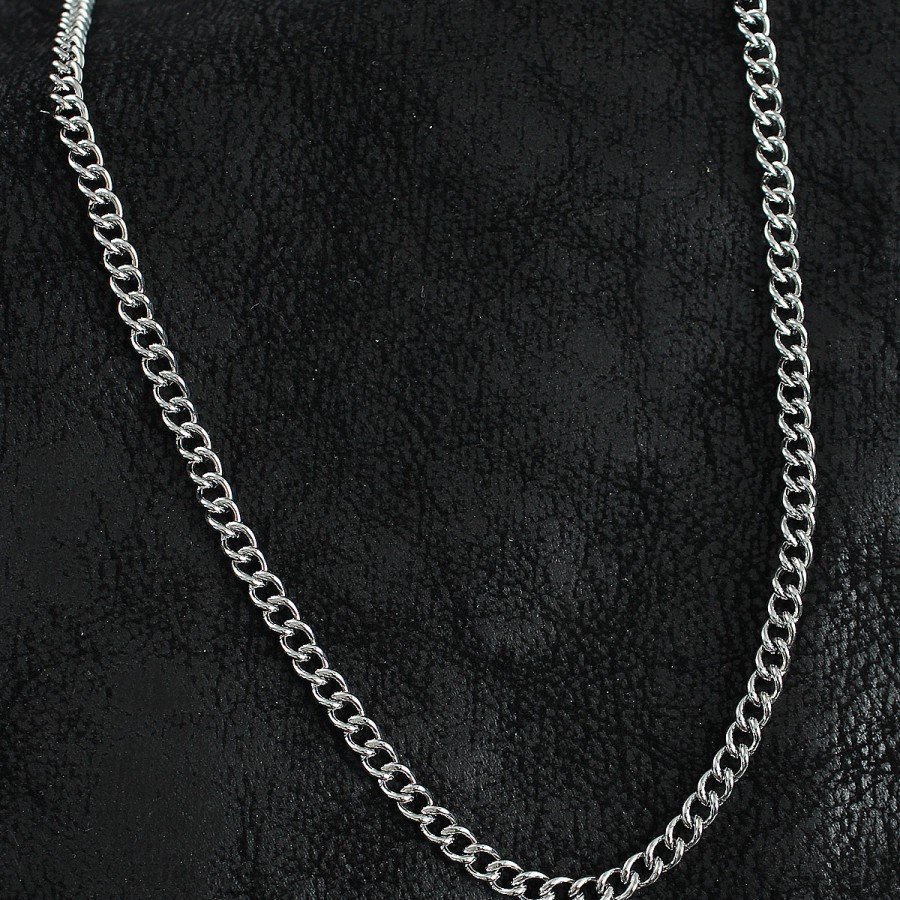 316L Steel Classic Oval Chain Model Silver Color Men s Necklace