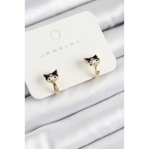 Brass Kuromi Model Gold Color Children's Earring
