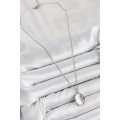 316L Steel Zircon Stone Half Sun Model Silver Color Women s Necklace