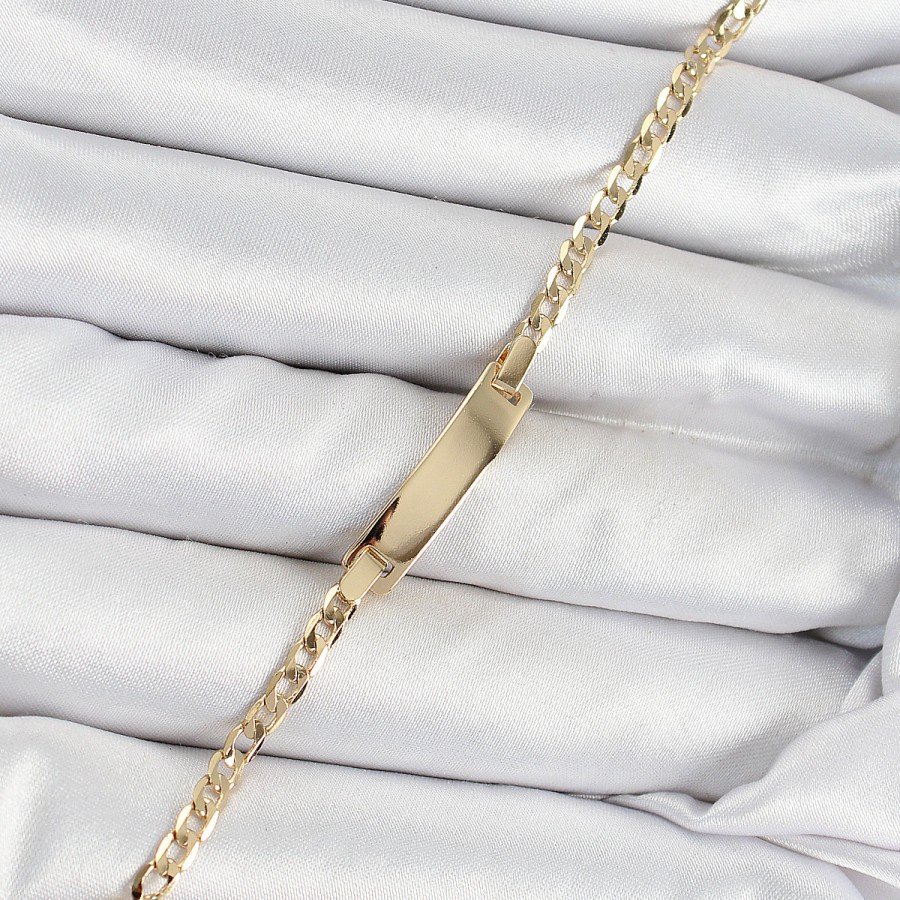 Brass Rectangular Model Gold Color Xuping Baby Tag