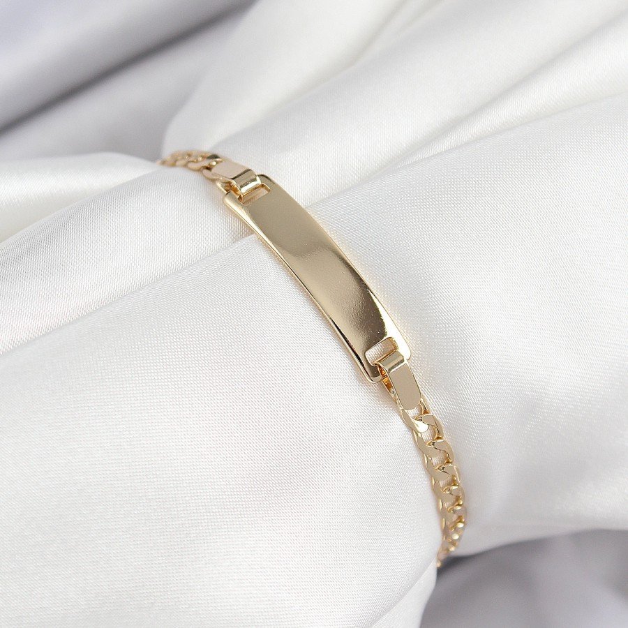 Brass Rectangular Model Gold Color Xuping Baby Tag