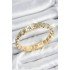 Brass Zircon Stone Star Model Gold Color Elastic Women's Bracelet