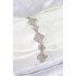 Brass Zircon Stone Clover Model Silver Color VIP Series Women's Bracelet