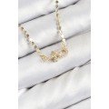 Brass Zircon Stone Tiffany Model Crushed Chain Gold Color Women s Necklace