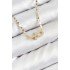 Brass Zircon Stone Tiffany Model Crushed Chain Gold Color Women's Necklace