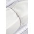 Brass Zircon Stone Rectangular Model Crushed Chain Silver Color Women's Bracelet