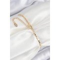 Brass Zircon Stone Bee Model Crushed Chain Gold Color Women s Bracelet