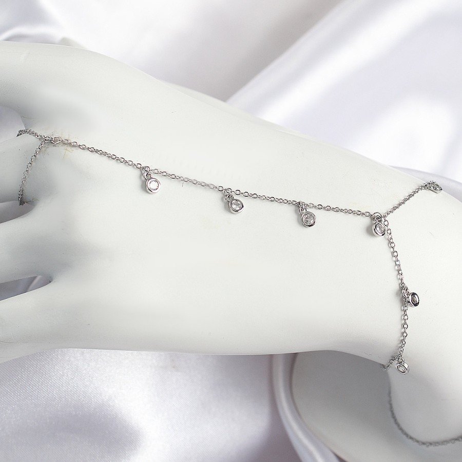 Brass Zircon Stone Hanging Model Silver Color Female Shahmaran