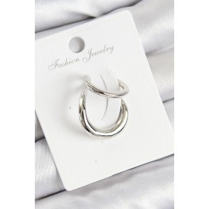 Brass Hoop Model Silver Color Right Cartilage Earring