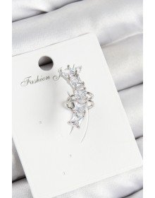 Brass Zircon Stone Model Silver Color Right Cartilage Earring